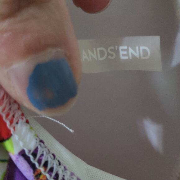 Lands' End tropical halter tankini top - Picture 4 of 5